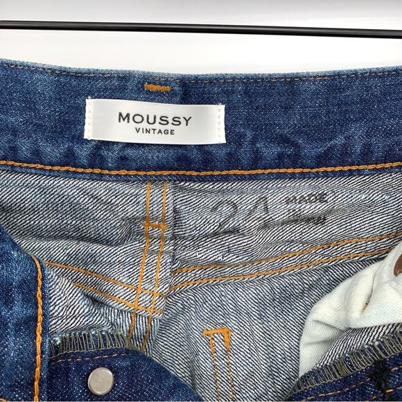 NWT MOUSSY Vintage Wilbur Tapered Mid Rise Jean Blue Denim 24 - Picture 8 of 12